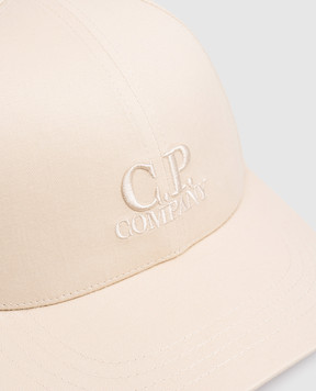 C.P. Company Children's beige cap with logo embroidery CPX005LOA04