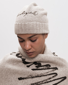 Maison Margiela MM6 Gray hat with wool S52TB0025M13288