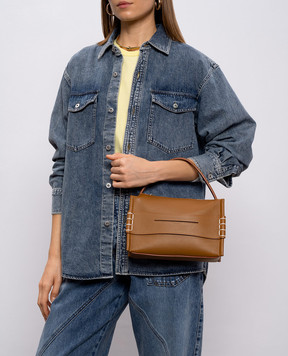 JW Anderson Brown Leather Loafer Bag HB0762LA0383