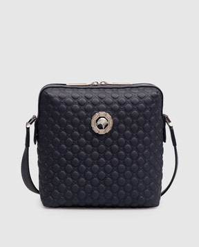 Stefano Ricci Blue leather bag with Asia embossing ND155GTPMR1MR