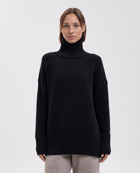 Allude Black wool and cashmere sweater 26517633