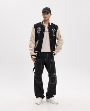 Off-White Beige T-shirt with Script Arrow embroidery 44MAA027S26J002