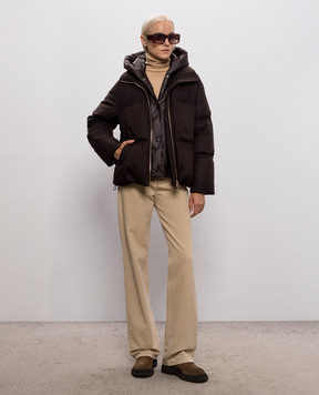 Be Florence Dark brown down jacket EM2656B