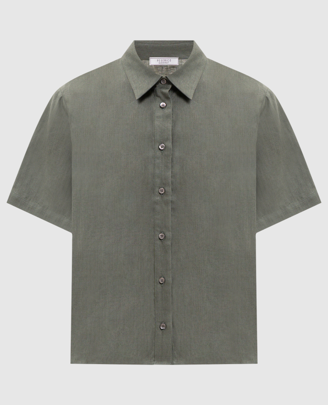 Green linen shirt