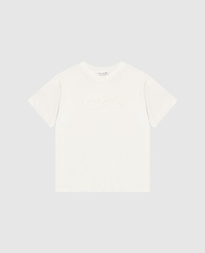 Dolce&Gabbana Children's white T-shirt with embroidered logo L5JTNKG7PYF812+