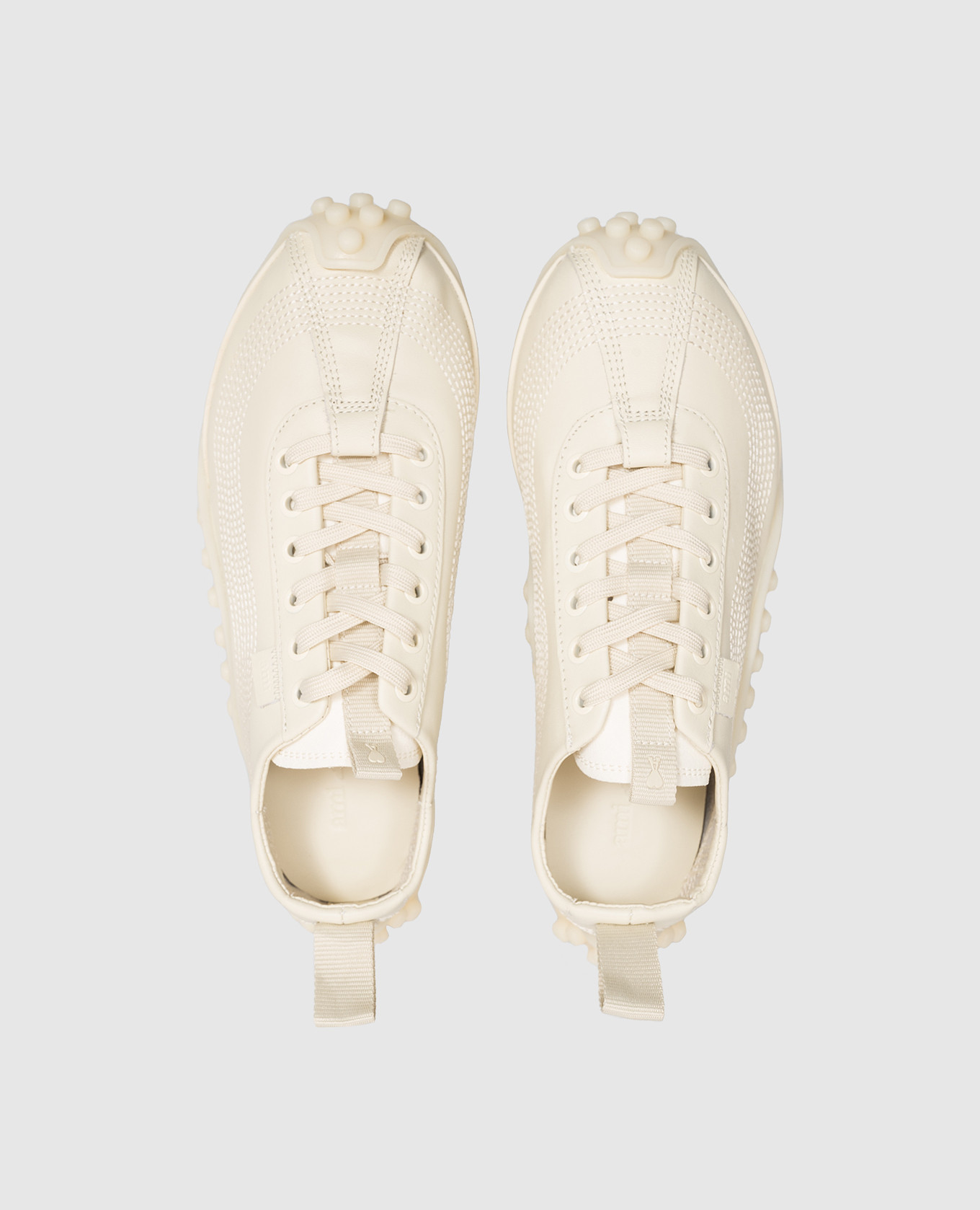 Mirage ivory leather sneakers Ami Paris 4
