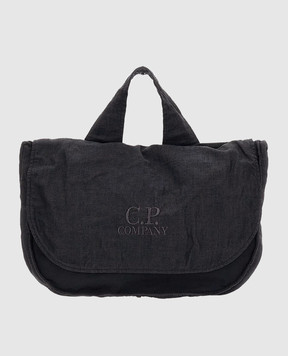 C.P. Company Black Rafia-R bag with logo embroidery MAC303A110599M