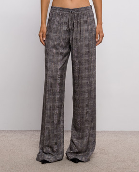 Ermanno Scervino Checkered pants with crystals D492P353CTXHF