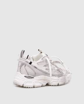 Off-White Denim Be Right Back White Sneakers with Logo OWIA289Z26DEN001