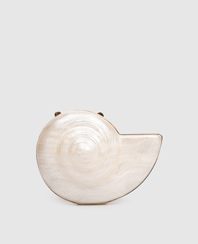 Simkhai Marion Shell minaudière in ivory 226H404ACR
