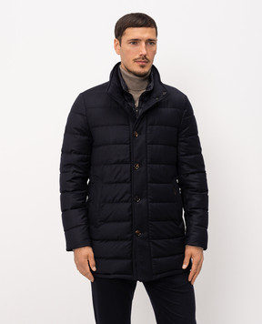 MooRER Blue down jacket CALEGARI CALEGARIL