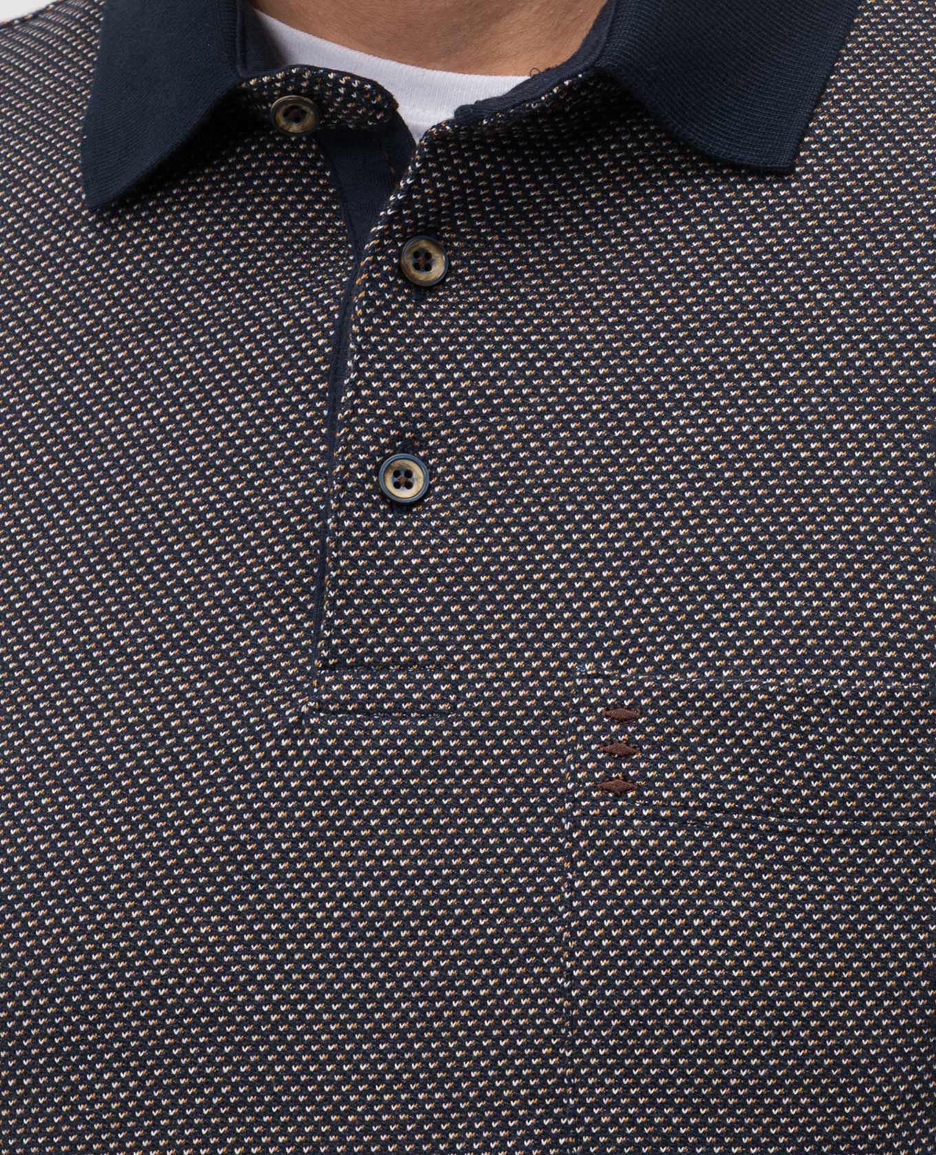 Blue polo shirt with pattern Florentino 5