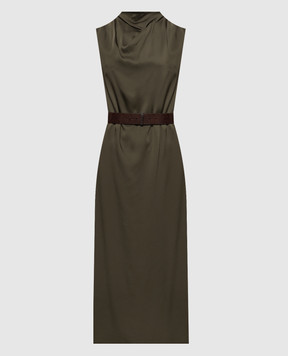 Brunello Cucinelli Khaki midi dress M0H38A5519