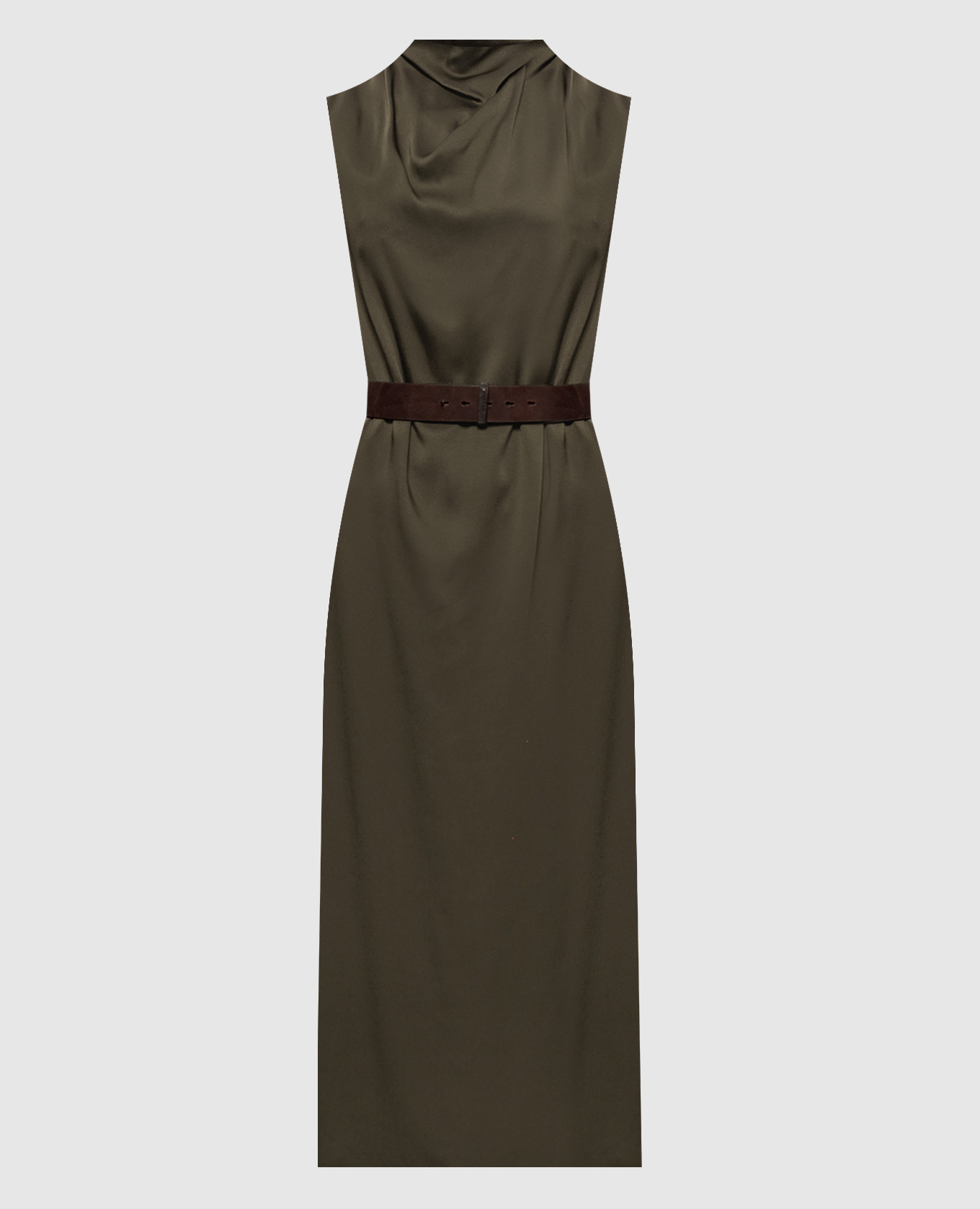 Khaki midi dress