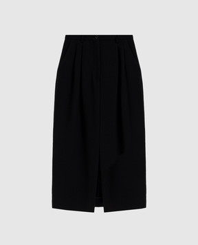 Dolce&Gabbana Black wool midi skirt F4DKTTFU2L8