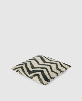 Missoni Home Decorative beige down-feather pillow Graffiti with pattern 1E4CU00714