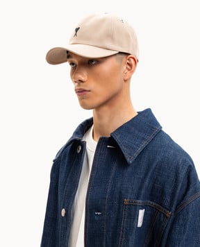 Ami Paris Beige cap with embroidered emblem UCP265AW0041