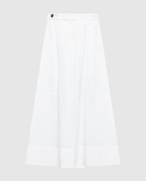 Brunello Cucinelli White skirt with monil chain M0F79G3951