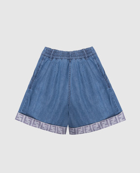 Fendi Children's blue denim shorts JFF400AVWI