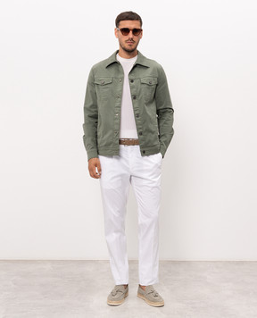Stefano Ricci Ivory wool, cashmere and silk T-shirt W505506G10W25150