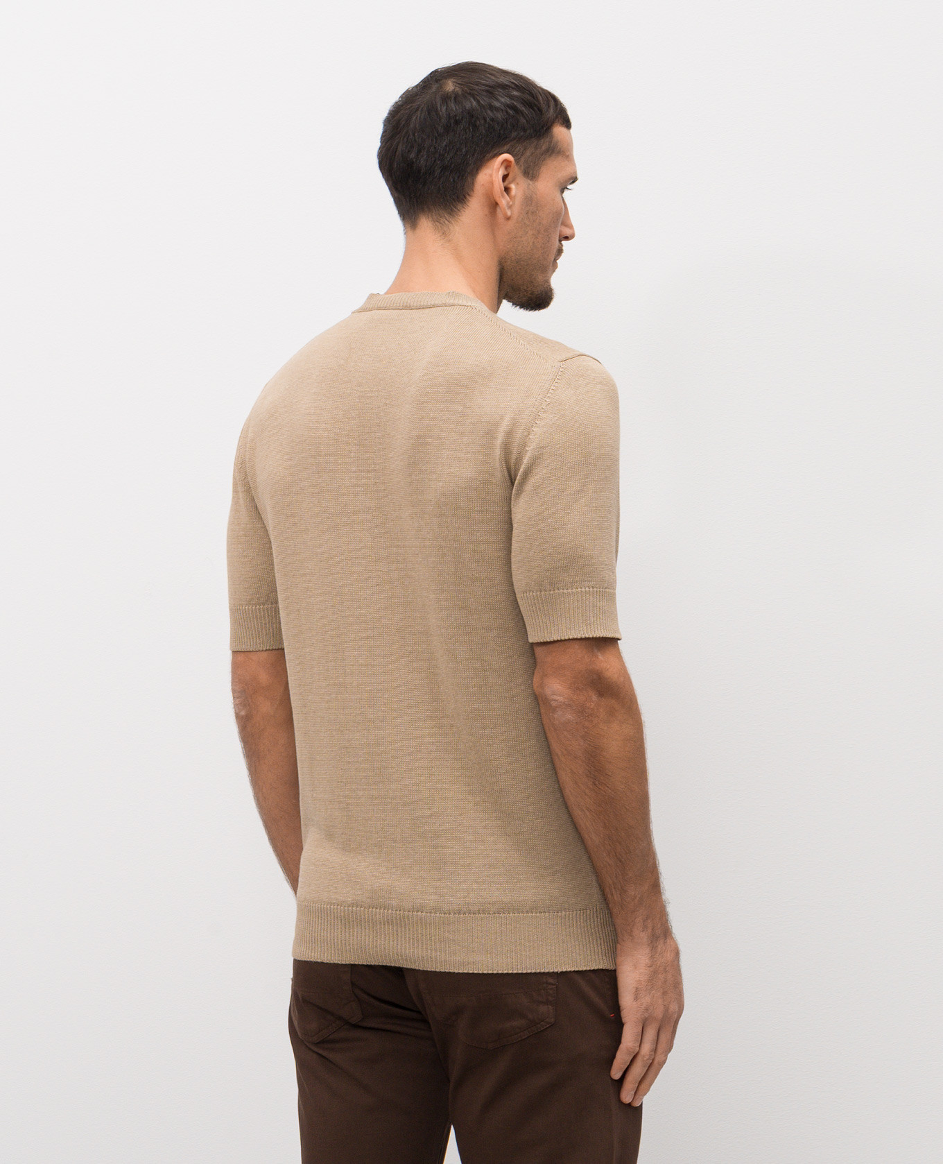 

Beige linen and silk T-shirt ISAIA
