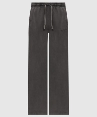 Grey sweatpants with logo print