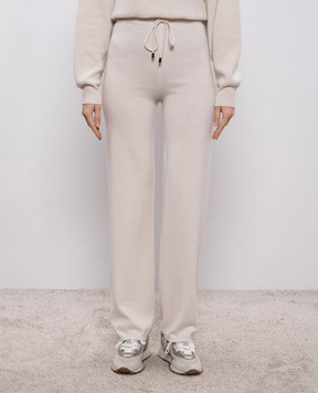 Peserico Beige wool, silk and cashmere pants S94026F12K09018