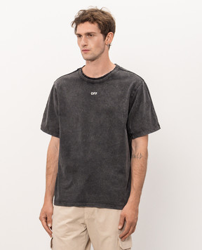 Off-White Grey T-shirt with logo print 44MAA16NF26J005