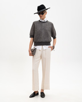 Brunello Cucinelli Beige linen pants MH126P9184