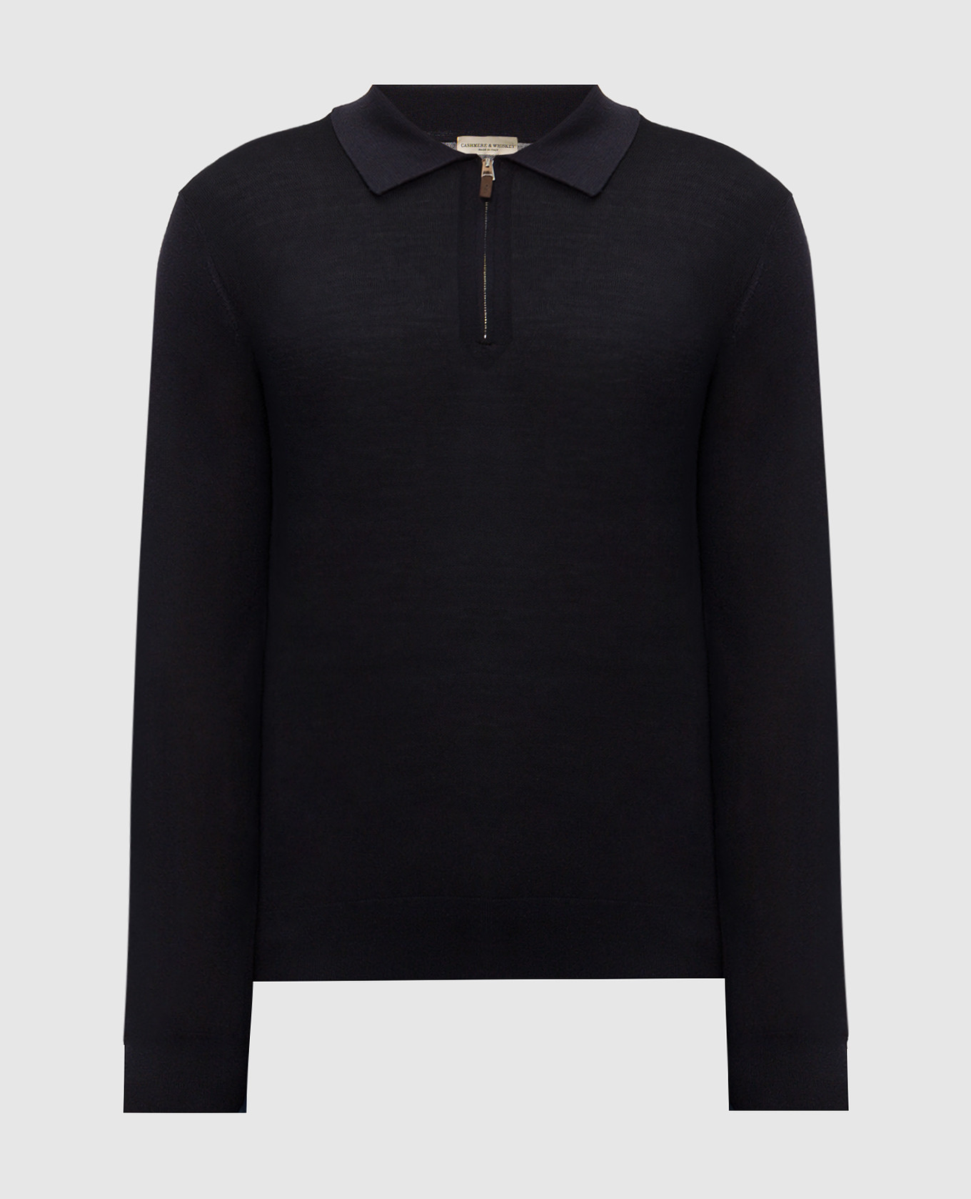 Blue wool polo shirt