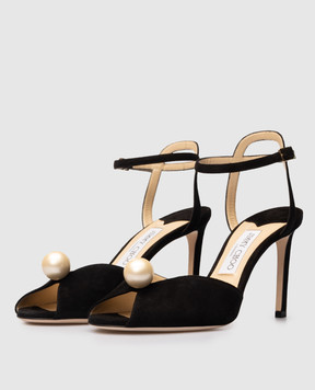 Jimmy Choo Sacora black suede sandals SACORA85AOB