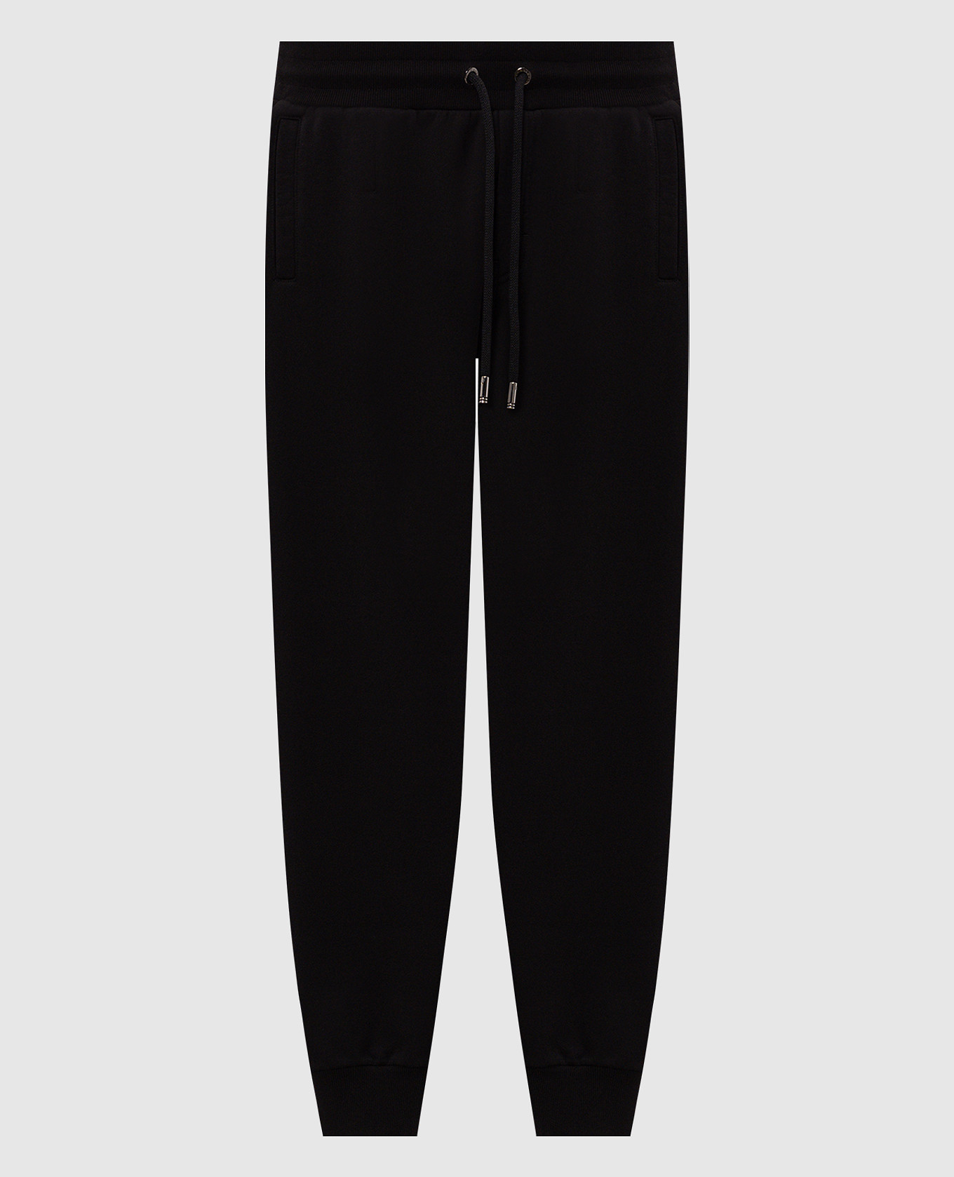 Black joggers with logo embroidery