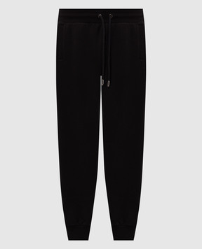 Dolce&Gabbana Black joggers with logo embroidery GVS2HZG7P9M