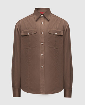 ISAIA Brown shirt CAM216P9100