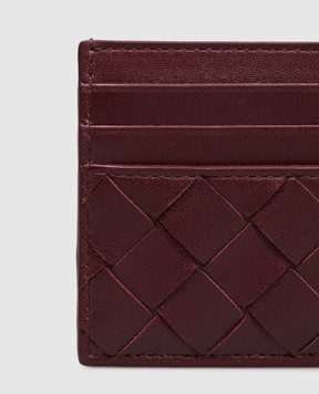Bottega Veneta Burgundy Intrecciato leather cardholder 796324VCPP3