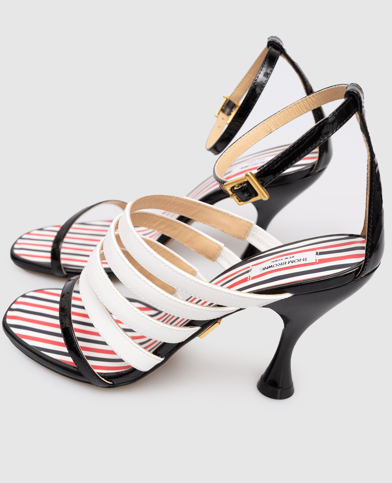Black patent leather sandals Thom Browne 5