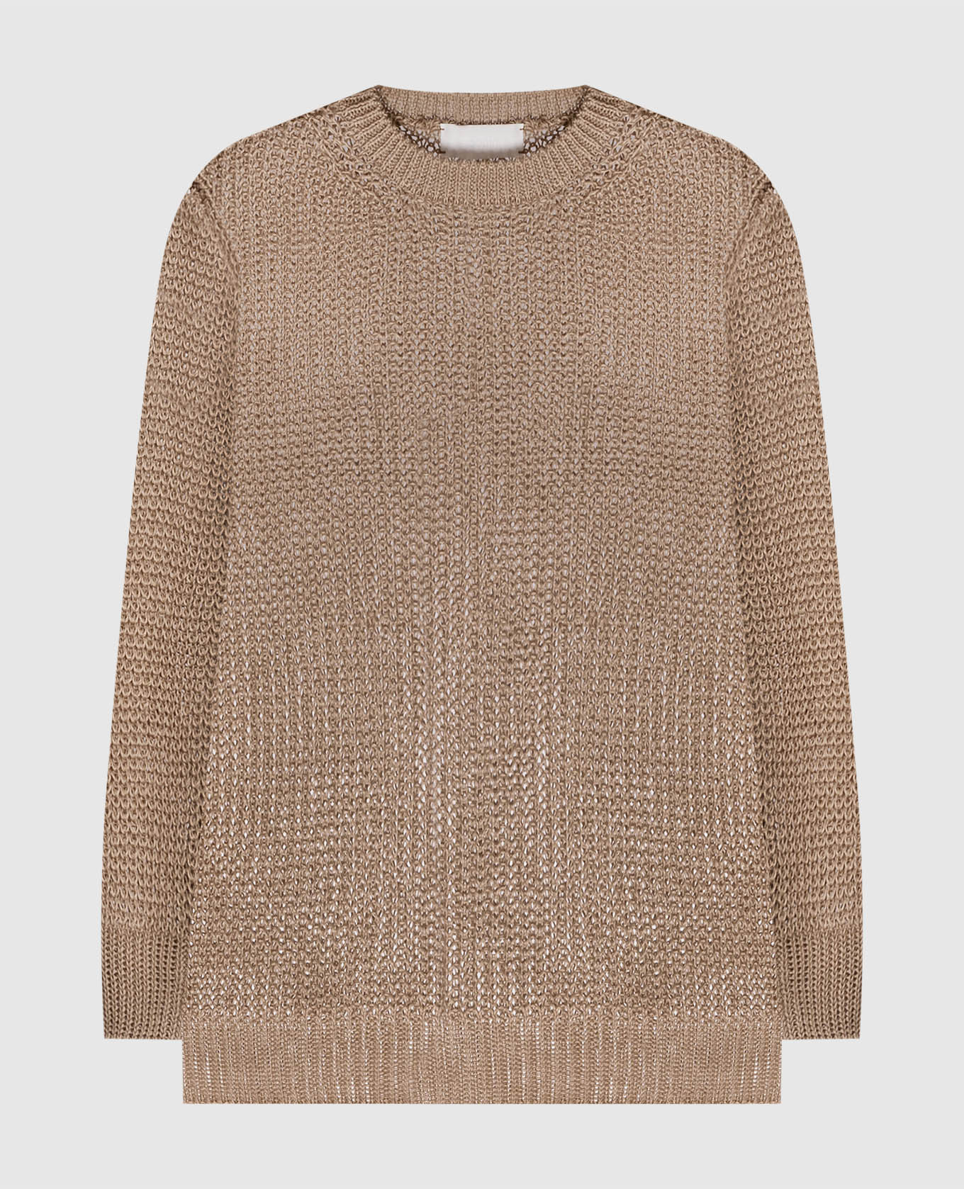 

Beige openwork linen sweater Intoca
