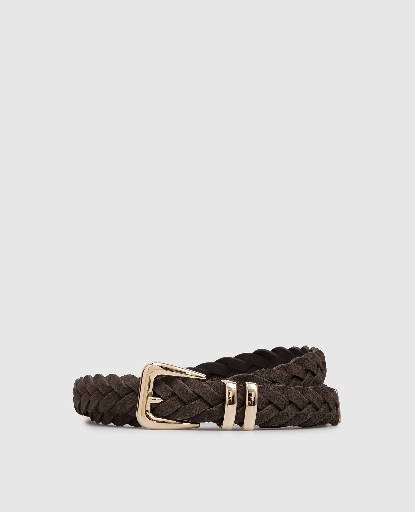 Brown suede belt
