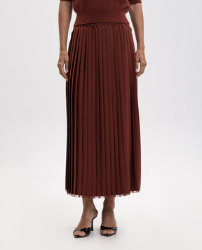 Twinset Terracotta pleated skirt 262TP2350