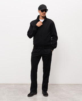 Dolce&Gabbana Black sports jacket with logo patch G9CBKTFUGUL