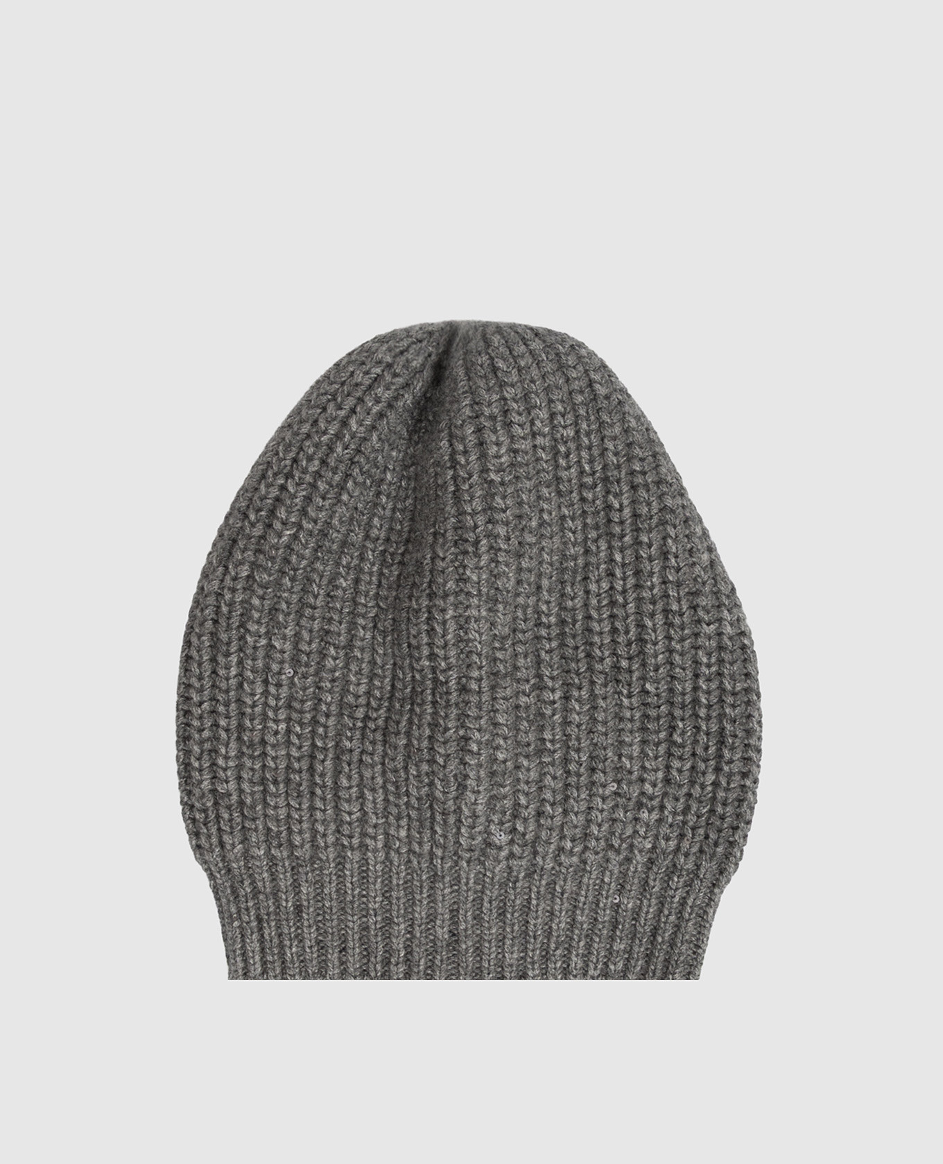 Gray cashmere and silk hat with sequins