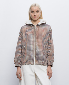 Brunello Cucinelli Brown checkered windbreaker ML5997948