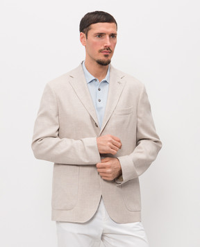 Peserico Beige linen, wool and silk jacket R5150908275