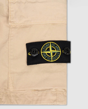 Stone Island Children's beige cargo shorts L1S16L100002S000124