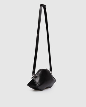 Alexander McQueen Black leather Manta bag with logo 8613741VDXA