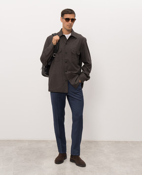 Stefano Ricci Blue wool pants M1T6300150W0029T
