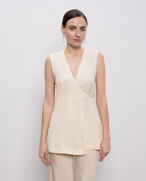 Faithfull Khai beige vest with a smell of linen FF4327LAE