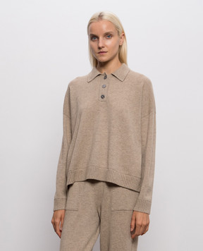Simonetta Ravizza Beige Jose cashmere jumper F06KN114T10