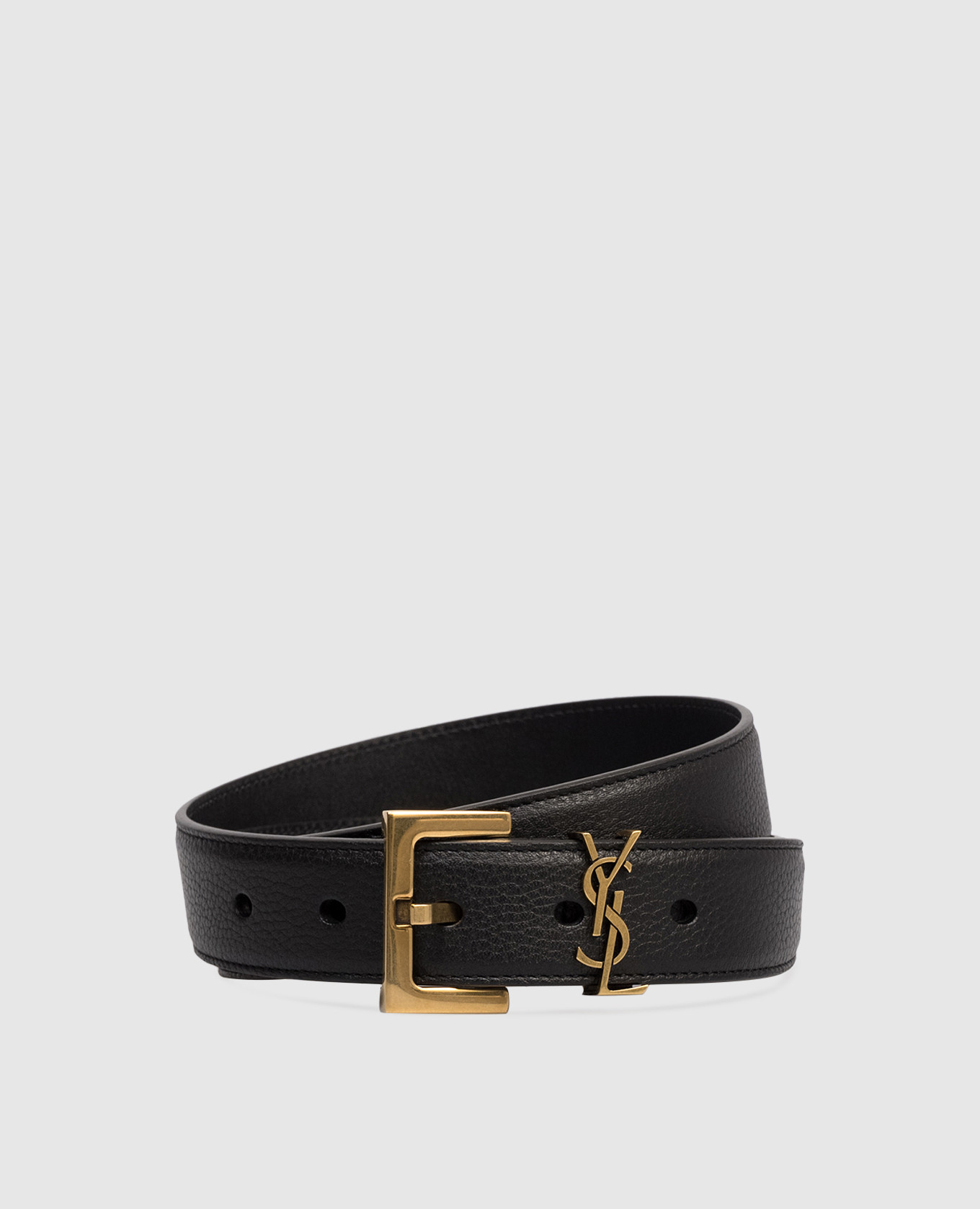 

Cassandre black leather belt Saint Laurent