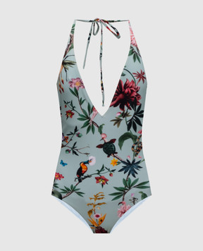 La DoubleJ Green printed swimsuit SWI0036LYC001ZOF05